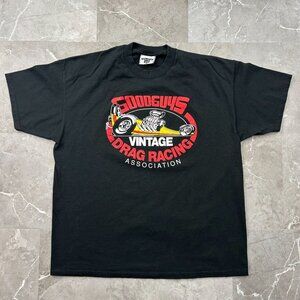 Vintage Drag Racing Graphic Tee Mens XL Good Guys Association Hotrod Hot Rod